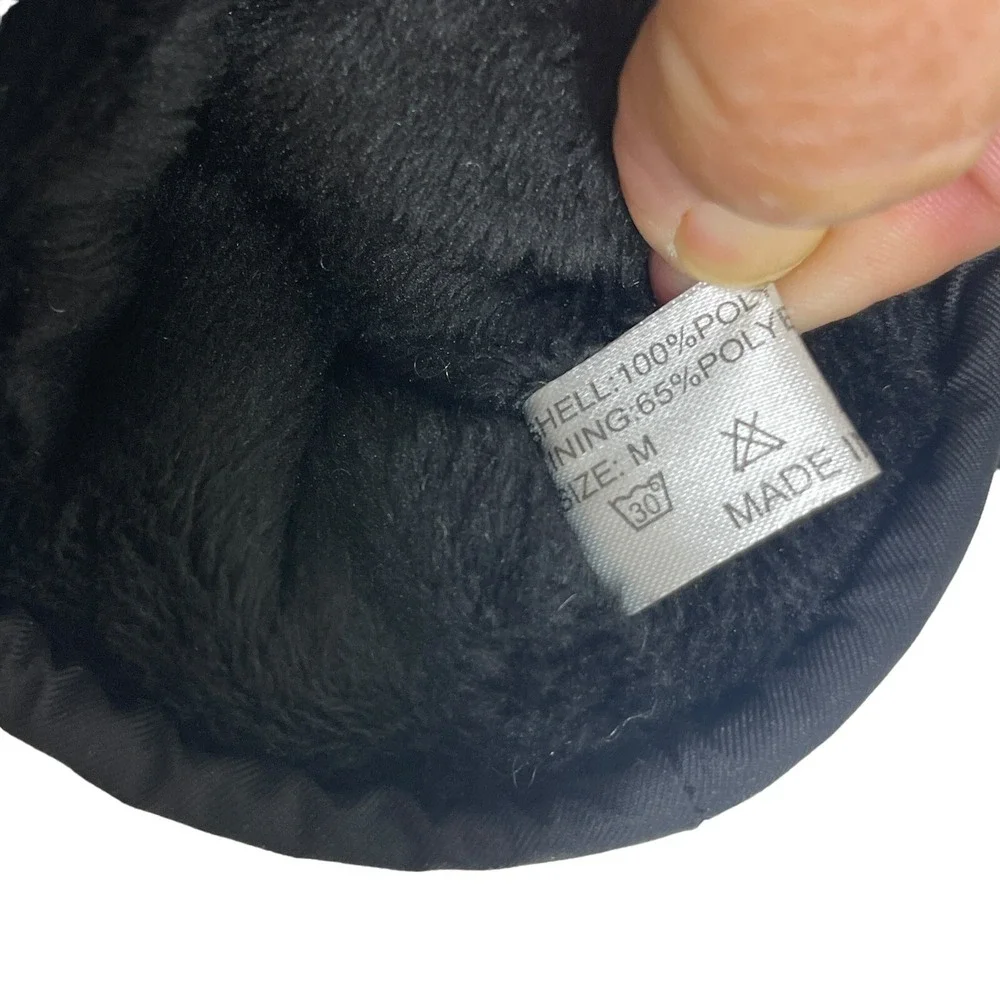 3M Thinsulate Ski/Snow Gloves Mens Sz‎ M Warm Soft Winter Black faux fur Lined
